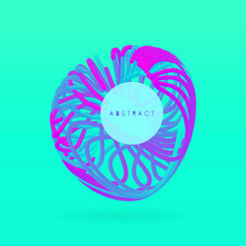 创意炫彩不规则圆形