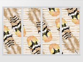 简约时尚羽毛移门