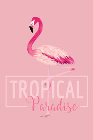 粉色火烈鸟彩印地毯