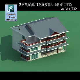 中式建筑 中式多层 中式别墅