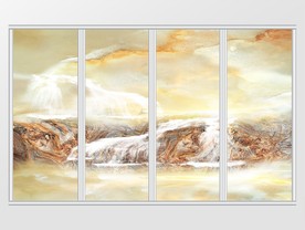 大理石纹风景移门