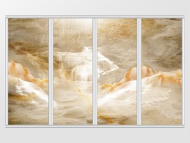 大理石纹风景移门