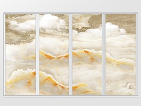 大理石纹风景移门