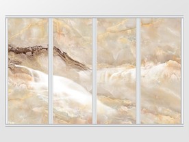 大理石纹风景移门