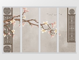 新中式玉兰移门