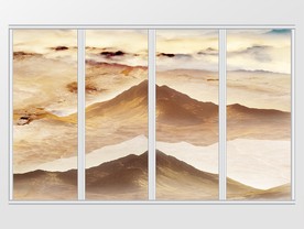 大理石纹风景移门