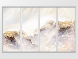 大理石纹风景移门