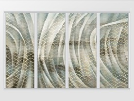 现代简约几何金边移门