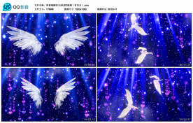 挥着翅膀的女孩 舞台背景视频