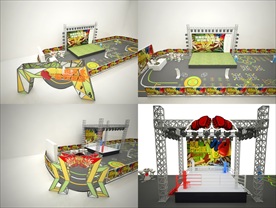 凯德运动品牌商场内舞美活动