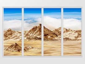 大理石纹山水风景移门