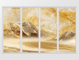 大理石纹金玉满堂移门