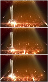 时尚大气奖杯金色颁奖词LED