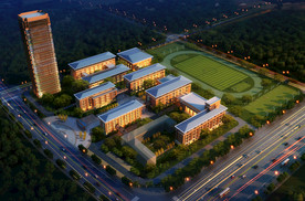 校园鸟瞰效果图