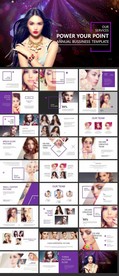 紫色美容护肤ppt