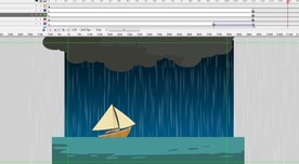 小船在海面遭遇风暴17秒