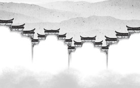 中式江南水墨山水