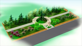 小游园绿化效果图