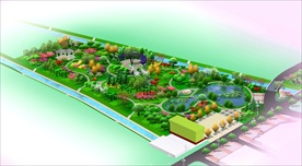 水系 休闲游园 池塘景观效果图