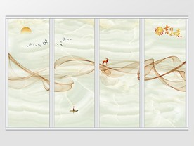 吉祥如意高清大理石移门