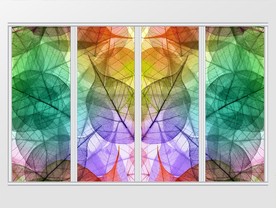 现代唯美树叶移门