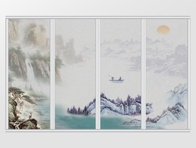 水墨山水移门
