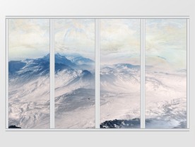 大理石纹山水移门