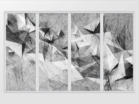 北欧简约复古立体几何移门