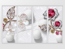 现代唯美浪漫珠宝移门