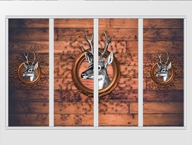 木质麋鹿复古移门