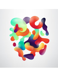 炫彩商业综合体海报几何图形