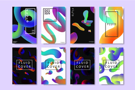 炫彩商业综合体几何图形海报