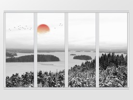 新中式意境风山水移门