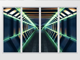 蓝色科技3D延伸空间移门