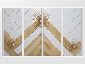 现代风创意木质壁挂移门