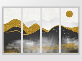 金色太阳山峦移门
