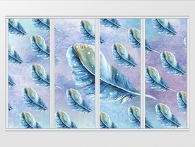 现代风唯美羽毛移门