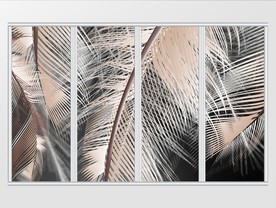 现代简约棕色羽毛移门