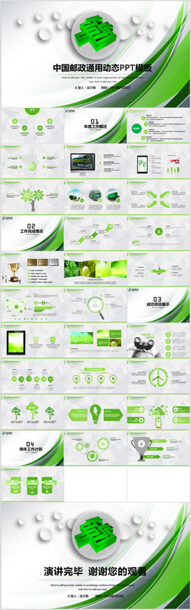 2018中国邮政工作总结ppt