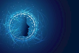 智能科技人脸识别系统海报背景