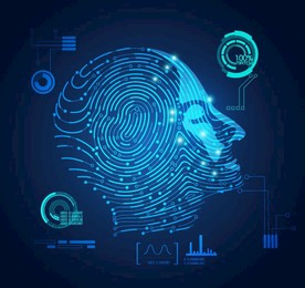 智能科技人脸识别医学科技扫描