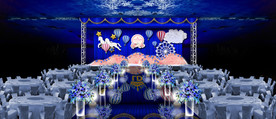 蓝色婚礼仪式区