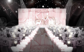 粉色浪漫婚礼仪式区