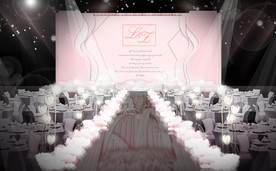 粉色婚礼仪式区