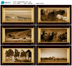 战马奔腾 舞台大屏背景视频成品