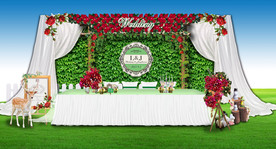 户外森系婚礼签到区