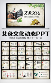 艾灸文化动态PPT模板