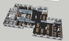 办公室SU模型设计