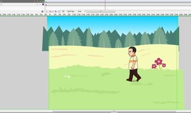 一个人物在野外走路5秒
