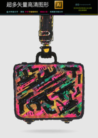 矢量抽象油画装饰画高清无框画